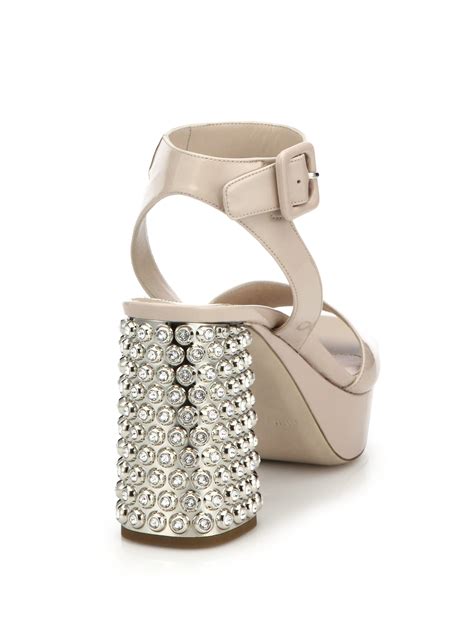 miu miu crystal sandals